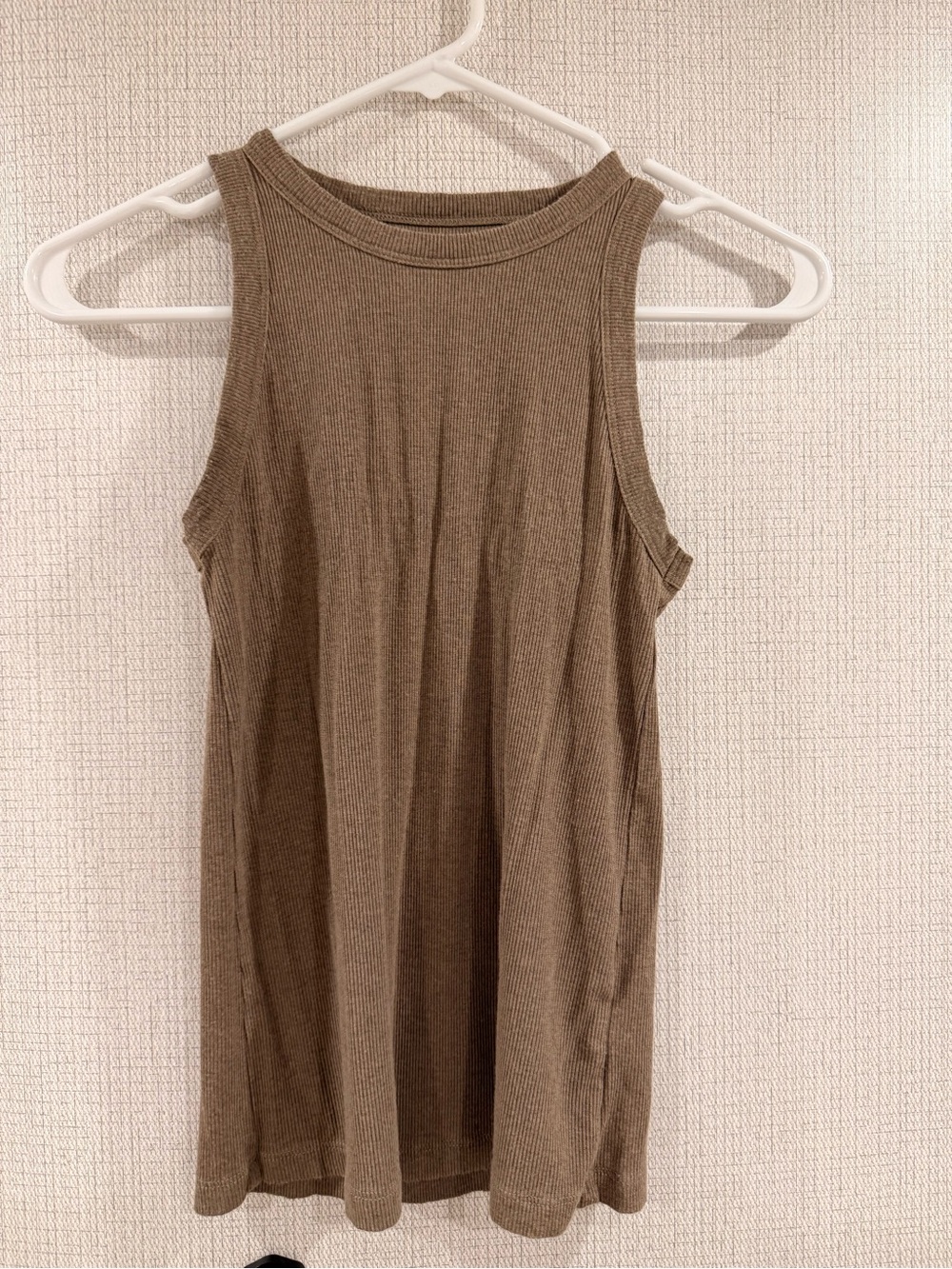 Rachel Zoe Ribbed Tank Top in Taupe Brown